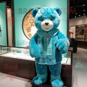 Turquoise Bear mascotte...