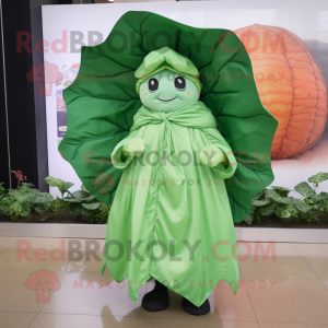 Peach Cabbage Leaf maskot...