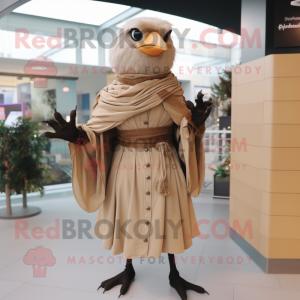 Beige Blackbird maskot...
