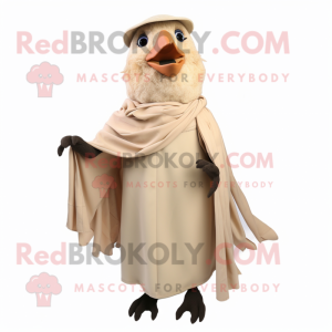 Beige Blackbird maskot...