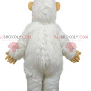 Maskottchen weißer Yeti mit großen Zähnen - Redbrokoly.com