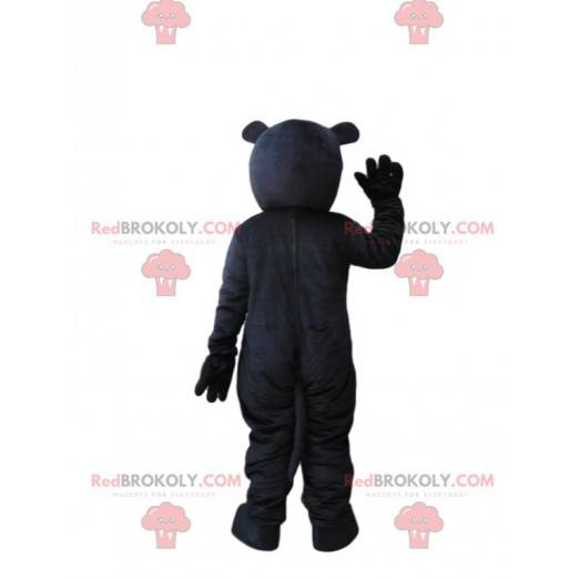 Very enthusiastic black and gray bear mascot - Redbrokoly.com