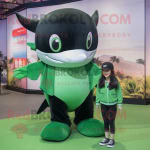 Green Killer Whale maskot...