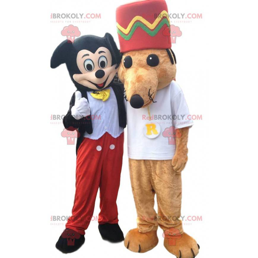 Duo di mascotte di Topolino e mouse - Redbrokoly.com