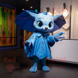 Blue Bat mascotte kostuum...