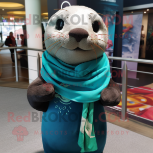 Teal Otter mascotte kostuum...