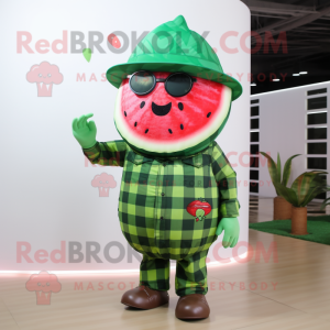 Grön vattenmelon maskot...