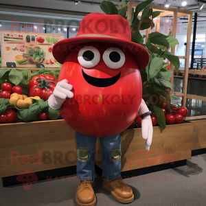 Rote Tomate Maskottchen...