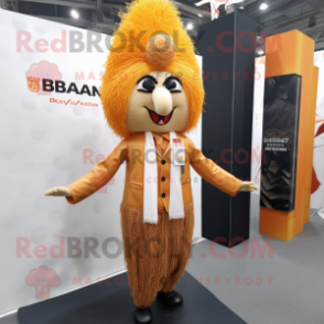 nan Biryani mascot costume character dressed with a Suit and Hairpins