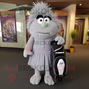 Grauer Golfbag Maskottchen...