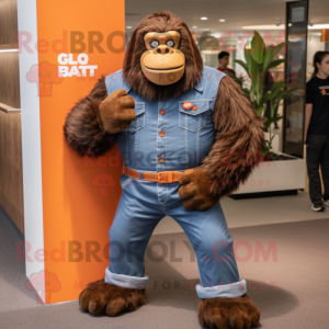 Rust Gorilla maskot drakt...