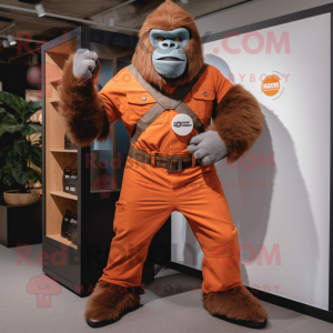 Rust Gorilla maskot drakt...