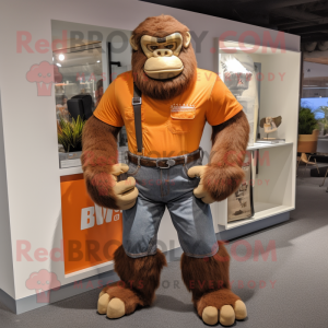 Rust Gorilla maskot drakt...