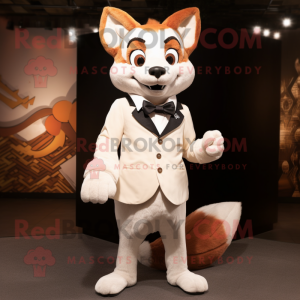 Cream Fox maskot kostume...