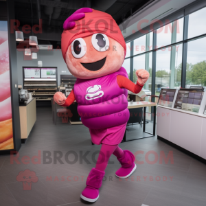 Magenta Croissant maskot...