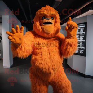 Orange Sasquatch maskot...