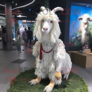  Angora Goat maskot kostym...