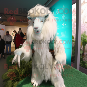  Angora Goat maskot kostym...