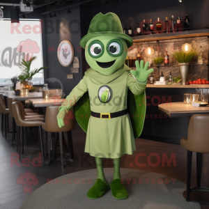 Olive Superhero mascotte...