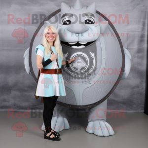 Grå Celtic Shield maskot...