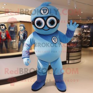 Sky Blue Cyclops maskot...