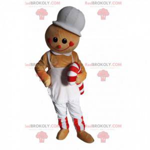 Gingerbread character mascot with barley sugar - Redbrokoly.com