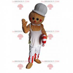 Gingerbread character mascot with barley sugar - Redbrokoly.com