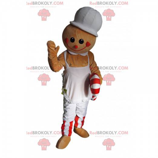 Gingerbread karakter maskot med byg sukker - Redbrokoly.com