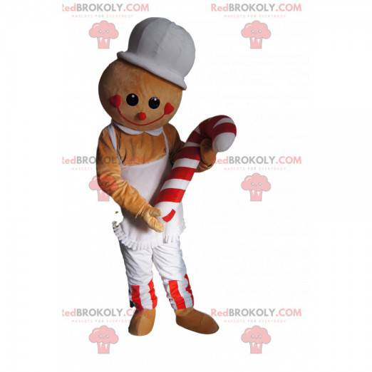 Gingerbread karakter maskot med byg sukker - Redbrokoly.com