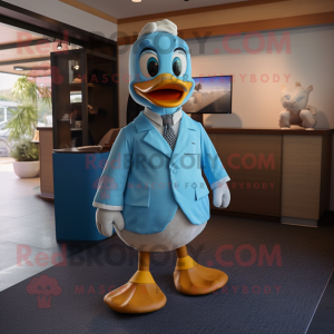 Sky Blue Duck mascotte...