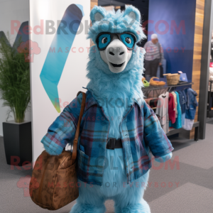 Blue Alpaca mascotte...