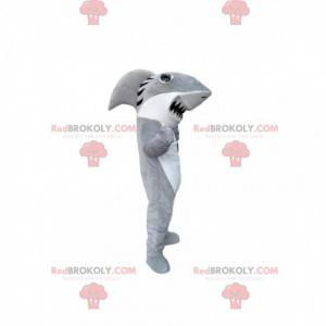Mascota de tiburón blanco y gris - Redbrokoly.com