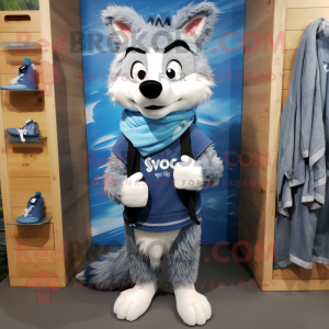 Blue Say Wolf mascotte...