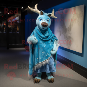 Blue Reindeer mascotte...