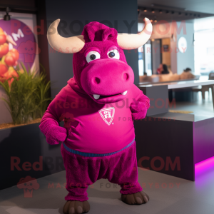 Magenta Bull mascotte...