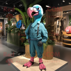 Cyan Flamingo mascotte...