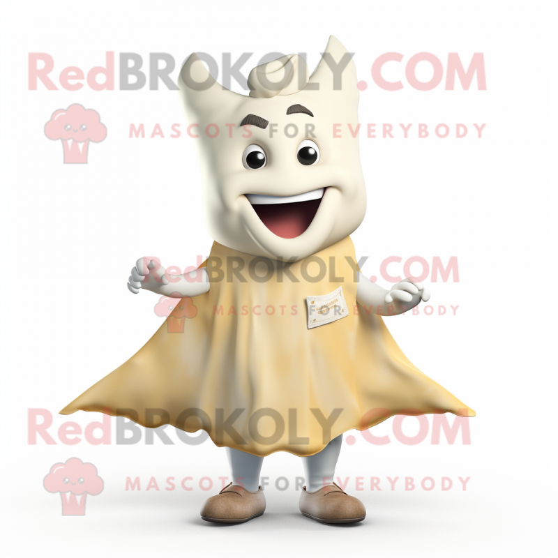 Cream Ray mascot costume character dressed with a Dungarees and Cummerbunds