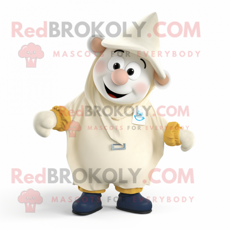 Cream Ray mascot costume character dressed with a Dungarees and Cummerbunds