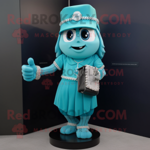 Cyan Baseball Glove maskot...