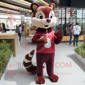 Maroon Marten maskot...