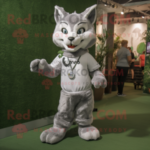 Silver Lynx maskot kostym...