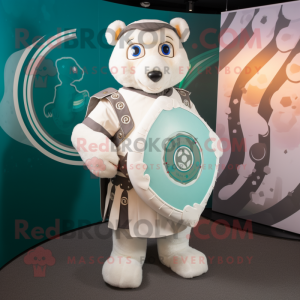 White Celtic Shield maskot...