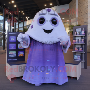 Lavendel Ghost maskot drakt...