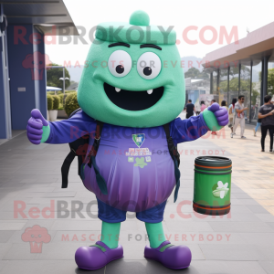 Purple Green Beer maskot...