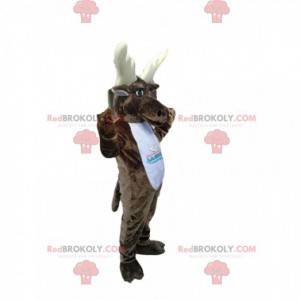 Mascote de alce com lindos chifres - Redbrokoly.com