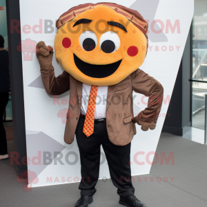 Brown Pizza Slice mascotte...