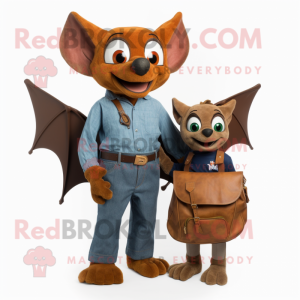 Rust Bat mascotte kostuum...