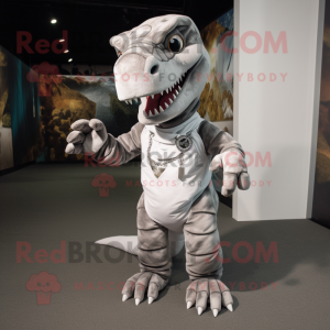 Silver Tyrannosaurus maskot...