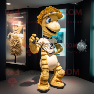 Gouden Seahorse mascotte...