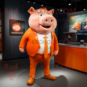 Orangefarbenes Schwein...